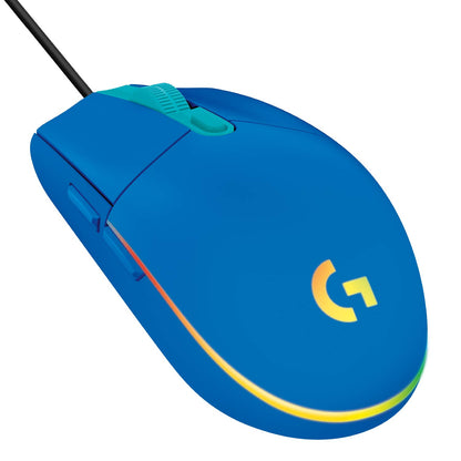 Logitech G203 LIGHTSYNC Gaming Mouse with Customizable RGB Lighting, 6 Programmable Buttons, Gaming Grade Sensor, 8K DPI Tracking, Lightweight - Blue G203 Blue