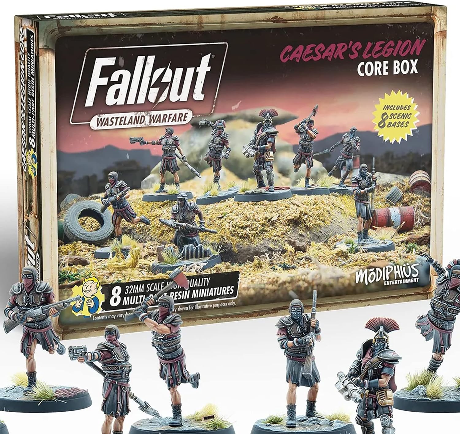 Modiphius Entertainment | Fallout Wasteland Warfare | Caesar's Legion: Core Box | Miniatures | Unpainted