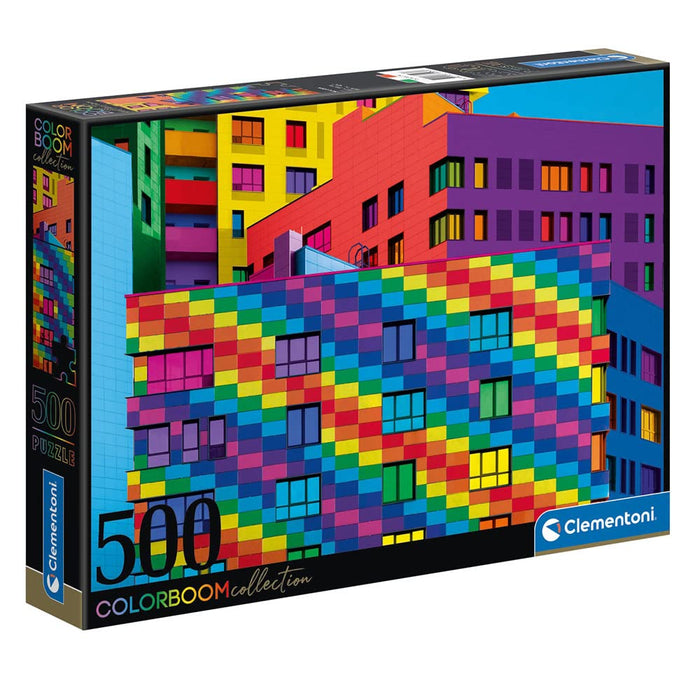 Clementoni - 35094 - Puzzel Colorboom Collection - Squares - 500 stukjes - puzzel kleuren - puzzel voor volwassenen - gemaakt in Italië