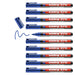 edding 370 - blue - box of 10 - fine bullet nib 1 mm - waterproof, quick-drying - multi-purpose marker, universal pen - for cardboard, plastic, wood, metal, glass, pebbles, canvas
