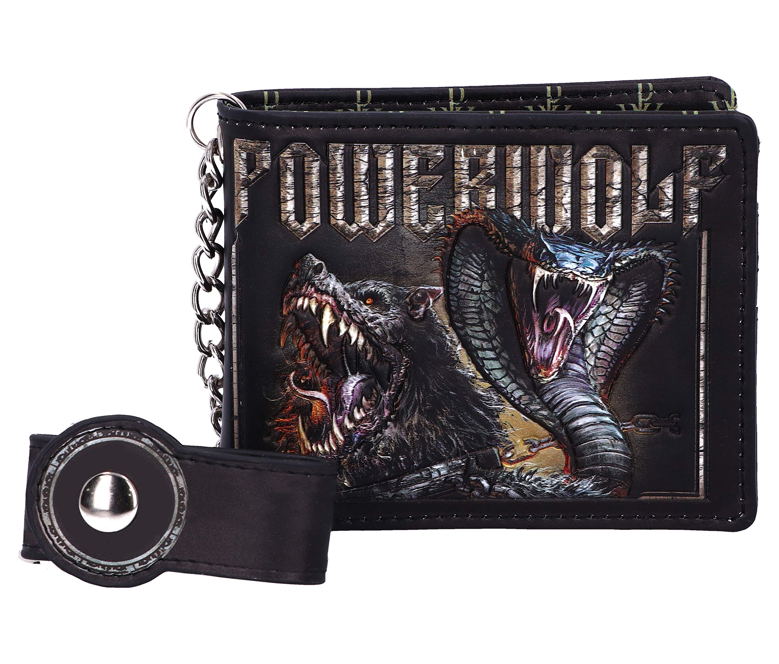 Nemesis Now Cartera en Relieve con Licencia Oficial de Powerwolf Kiss of The Cobra King, Cuero, Black
