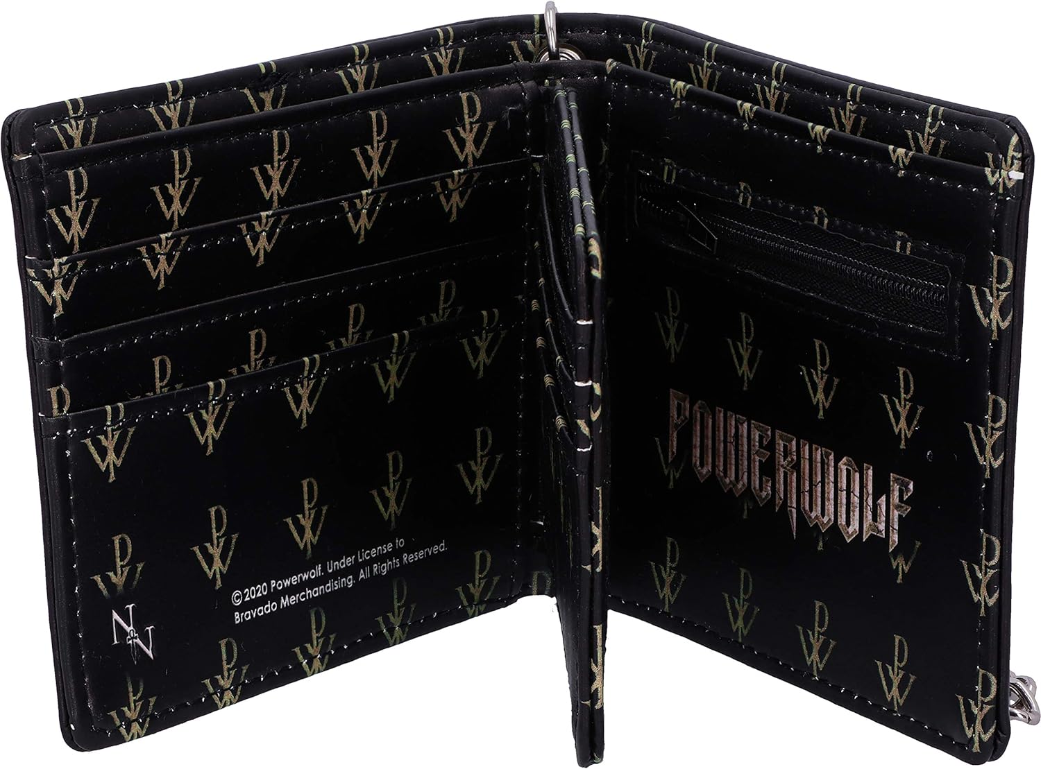 Nemesis Now Cartera en Relieve con Licencia Oficial de Powerwolf Kiss of The Cobra King, Cuero, Black