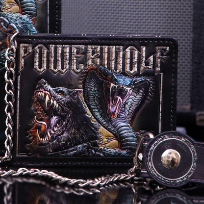 Nemesis Now Cartera en Relieve con Licencia Oficial de Powerwolf Kiss of The Cobra King, Cuero, Black