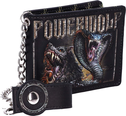 Nemesis Now Cartera en Relieve con Licencia Oficial de Powerwolf Kiss of The Cobra King, Cuero, Black