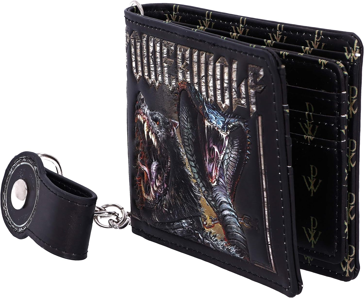 Nemesis Now Cartera en Relieve con Licencia Oficial de Powerwolf Kiss of The Cobra King, Cuero, Black