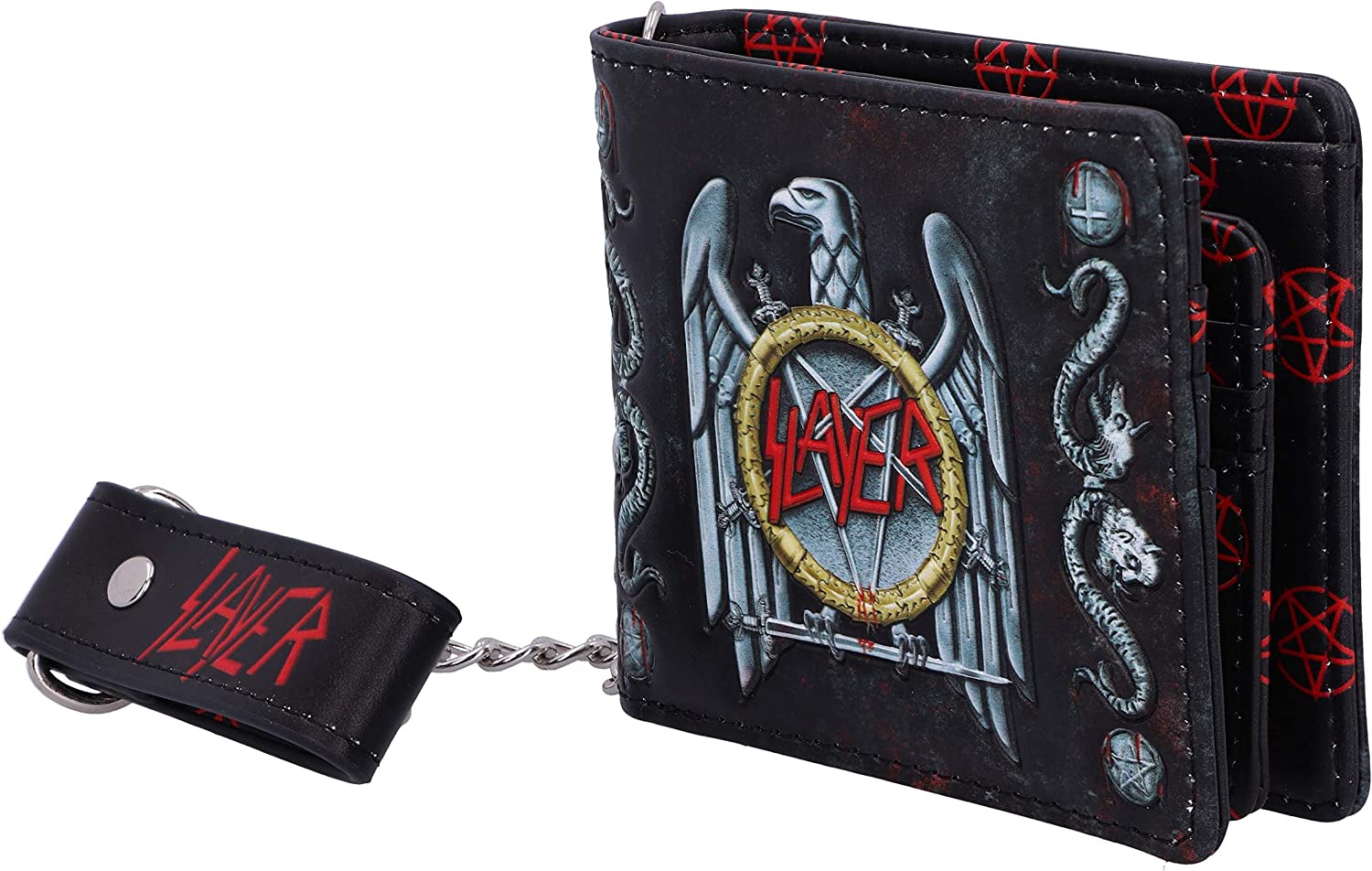 Nemesis Now Officially Licensed Slayer Eagle Logo Embossed Wallet Purse, Black, 11cm