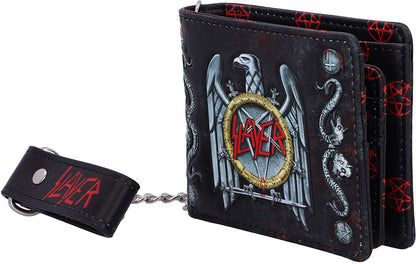 Nemesis Now Officially Licensed Slayer Eagle Logo Embossed Wallet Purse, Black, 11cm