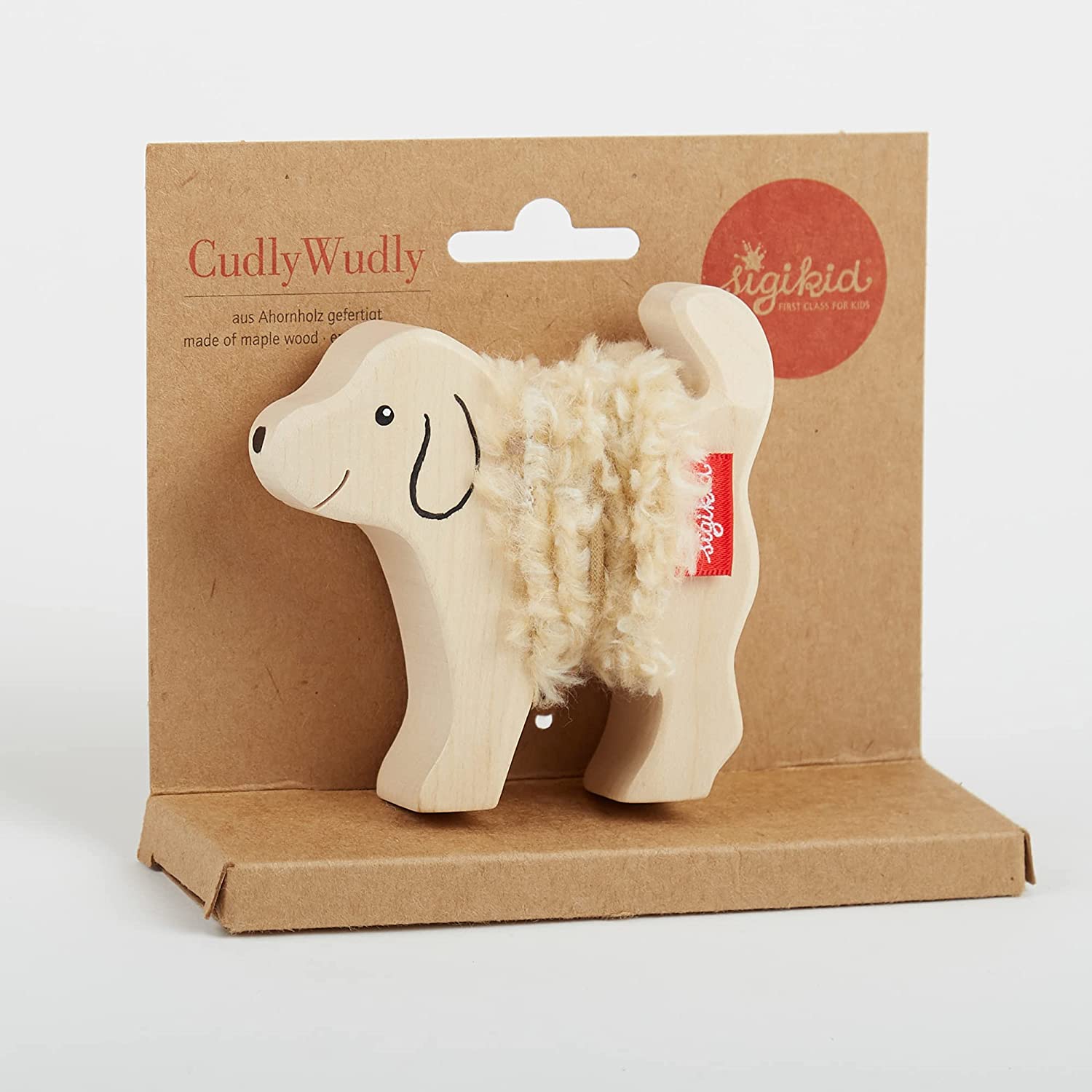 Sigikid 39513 Wooden animal dog Mädchen und Jungen Baby Toy, Recommended from 3 Years