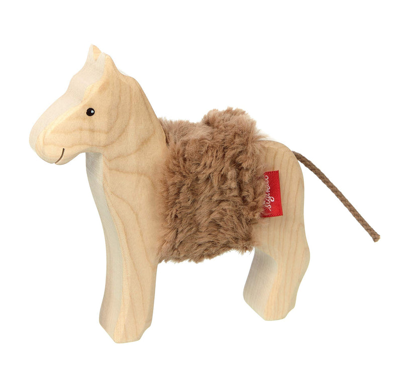 Sigikid 39395 Wooden animal horse Mädchen und Jungen Baby Toy, Recommended from 3 Years