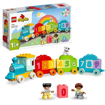 LEGO 10954 DUPLO My First Number Train Toy with Bricks for Learning Numbers, Preschool Educational Toys for 1.5-3 Year Old Toddlers, Girls & Boys, Early Development Activity Set