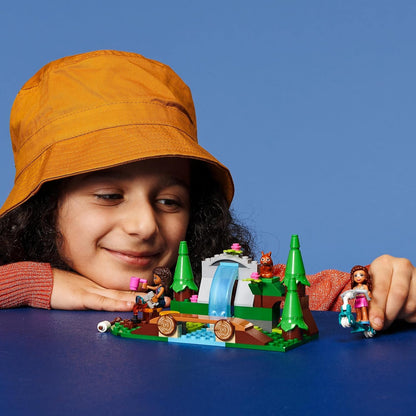 LEGO 41677 Friends Forest Waterfall Camping Adventure Set, Building Toys with Andrea and Olivia Mini-Dolls & 41738 Friends Dog Rescue Bike Toy Set + Bike Toy Set