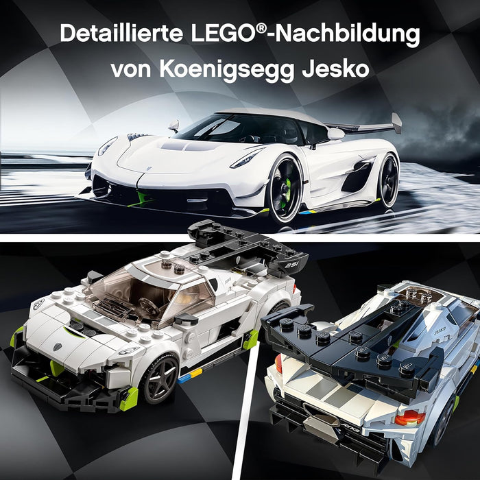 LEGO 76900 Speed Champions Koenigsegg Jesko Racing Sports Car Toy & 42118 Technic Monster Jam Grave Digger Truck Toy to Off-Road Buggy Pull Back 2 in 1 Building Set, For Kids 7+ Years Old + Technic Monster Jam Grave Digger Truck Toy