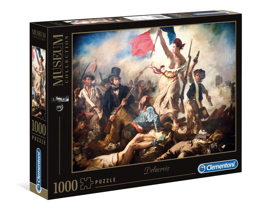 Clementoni - 39549 - Museum Collection Puzzle Louvre - Delacroix, Liberty Leading the People - 1000 pieces - Made in Italy - jigsaw puzzles for adult painting
