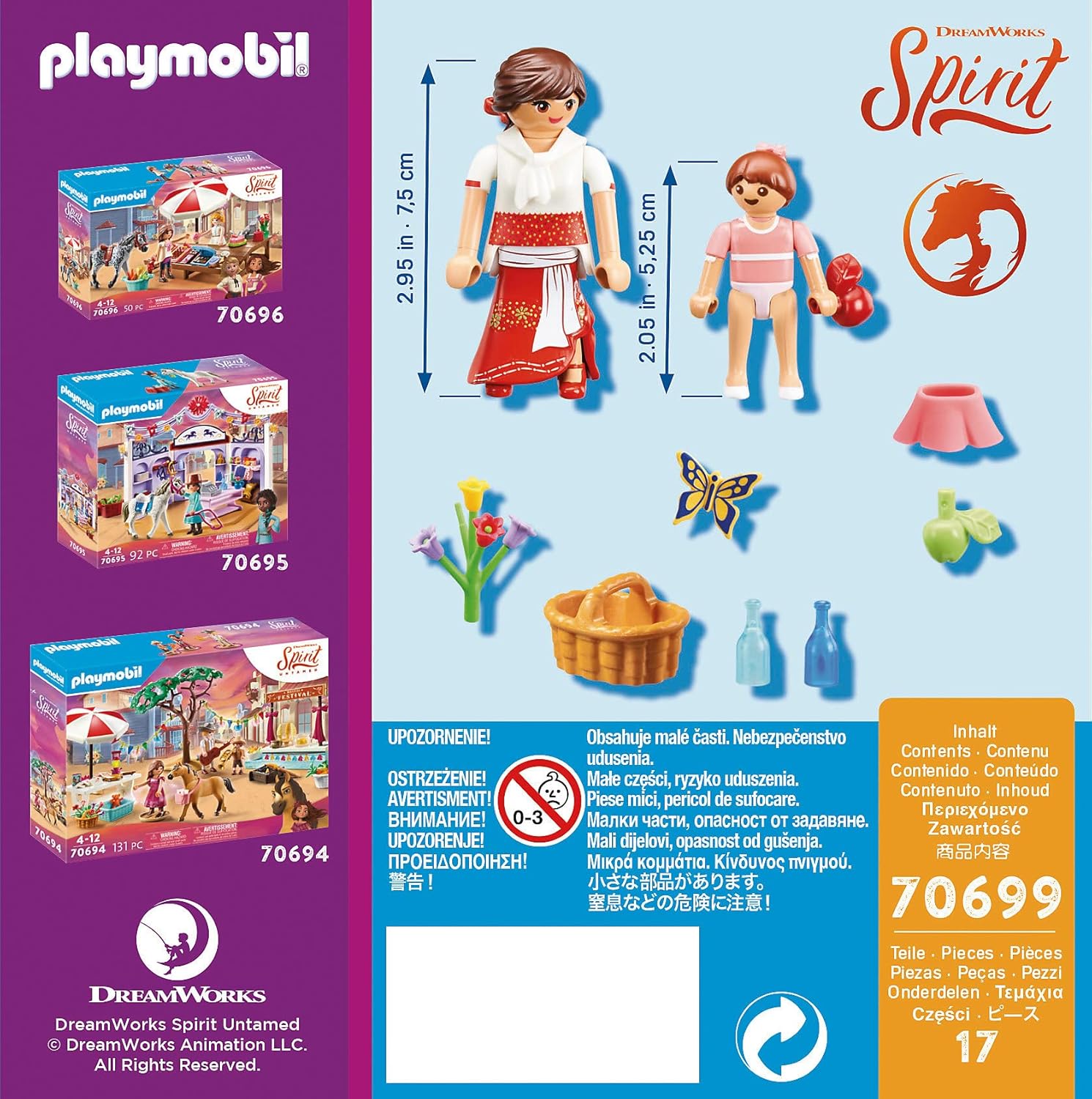 Playmobil DreamWorks Spirit Untamed 70699, La Piccola Lucky e Milagro, dai 4 Anni