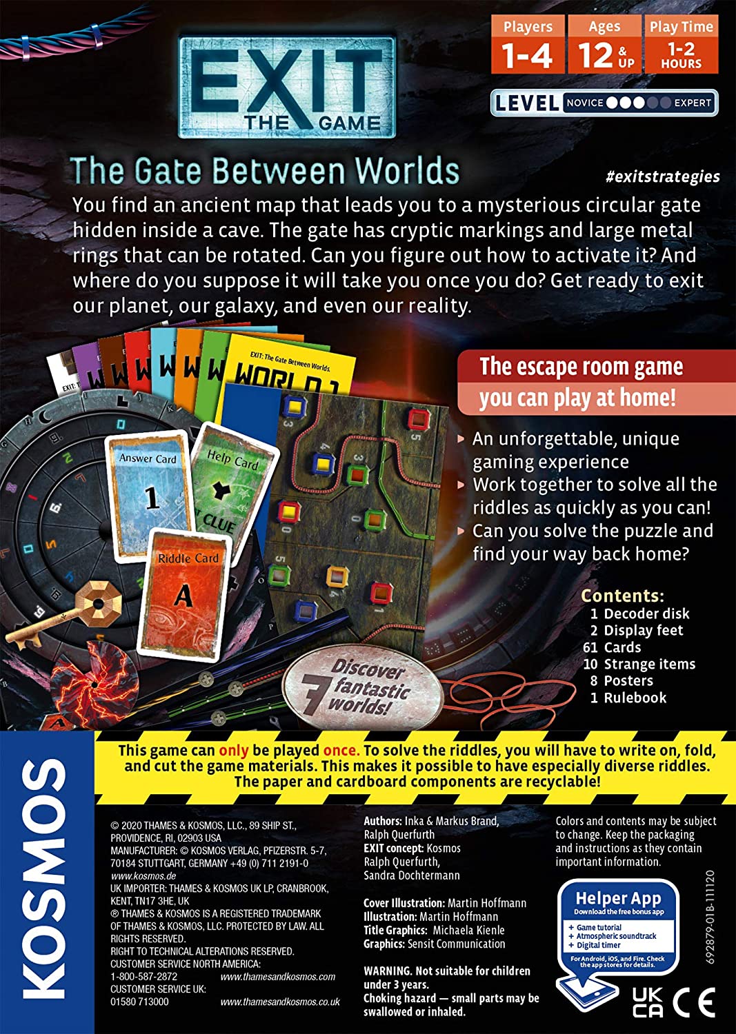 Thames & Kosmos - EXIT: The Gate Between Worlds - Level: 3/5 - Unique Escape Room Game - 692879 & EXIT: The Enchanted Forest - Level: 2/5 - Unique Escape Room Game - 1-4 Players - 692875