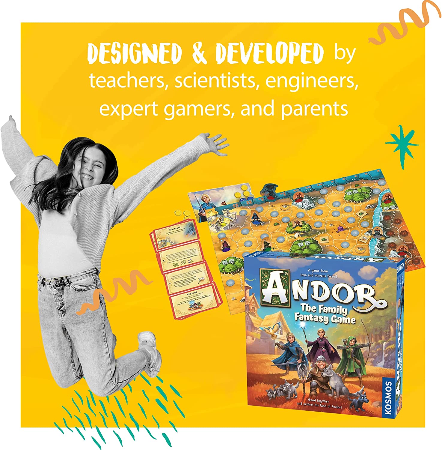 Andor: The Family Fantasy Game, Cooperative Family Board Game by Kosmos, 2 to 4 Players, Ages 7+