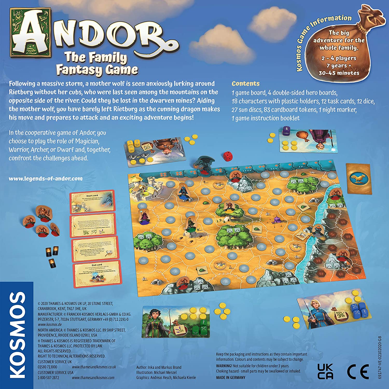 Andor: The Family Fantasy Game, Cooperative Family Board Game by Kosmos, 2 to 4 Players, Ages 7+