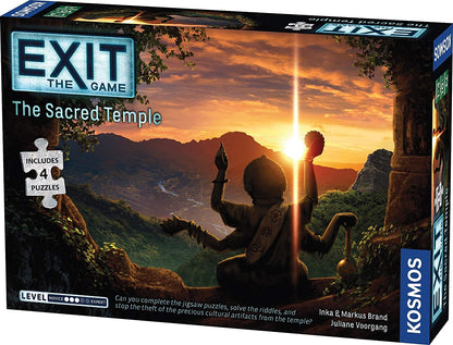 Thames & Kosmos - EXIT: The Sacred Temple Jigsaw Puzzle – Level: 3/5 – Unique Escape Room Game - 1-4 Players - Puzzle Solving Strategy Board Games for Adults & Kids, Ages 10+ - 692877