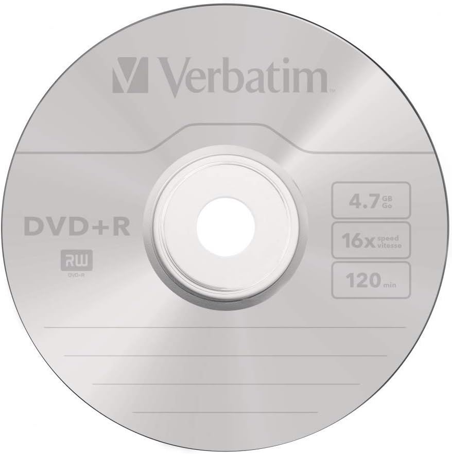 Verbatim DVD-R 16x Matt Silver 4.7GB, 25er Pack Spindel, DVD Rohlinge beschreibbar, 16-fache Brenngeschwindigkeit & Hardcoat Scratch Guard, DVD-R Rohlinge, DVD leer, Rohlinge DVD