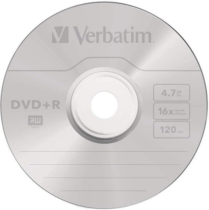 Verbatim DVD-R 16x Matt Silver 4.7GB, 25er Pack Spindel, DVD Rohlinge beschreibbar, 16-fache Brenngeschwindigkeit & Hardcoat Scratch Guard, DVD-R Rohlinge, DVD leer, Rohlinge DVD