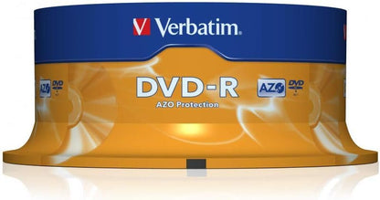Verbatim DVD-R 16x Matt Silver 4.7GB, 25er Pack Spindel, DVD Rohlinge beschreibbar, 16-fache Brenngeschwindigkeit & Hardcoat Scratch Guard, DVD-R Rohlinge, DVD leer, Rohlinge DVD