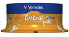 Verbatim DVD-R 16x Matt Silver 4.7GB, 25er Pack Spindel, DVD Rohlinge beschreibbar, 16-fache Brenngeschwindigkeit & Hardcoat Scratch Guard, DVD-R Rohlinge, DVD leer, Rohlinge DVD