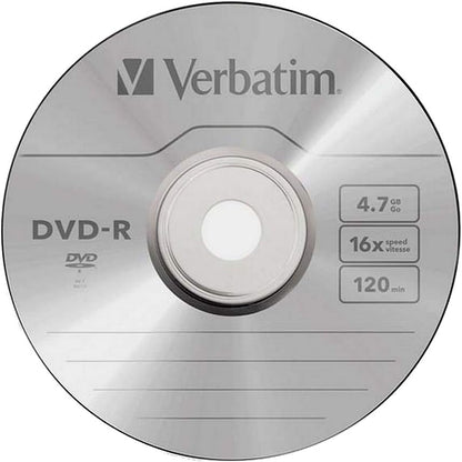 Verbatim DVD-R 16x Matt Silver 4.7GB, 25er Pack Spindel, DVD Rohlinge beschreibbar, 16-fache Brenngeschwindigkeit & Hardcoat Scratch Guard, DVD-R Rohlinge, DVD leer, Rohlinge DVD