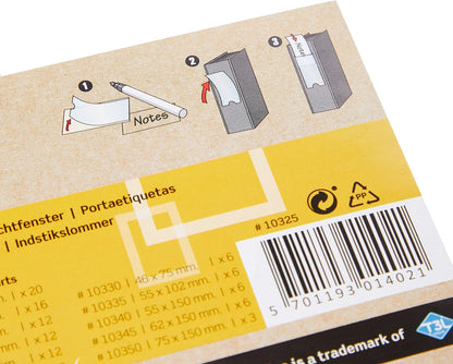 Pelltech TS-110528 3L Label Polypropylene Self-Adhesive Holder, 35mm x 102mm, Pack of 12