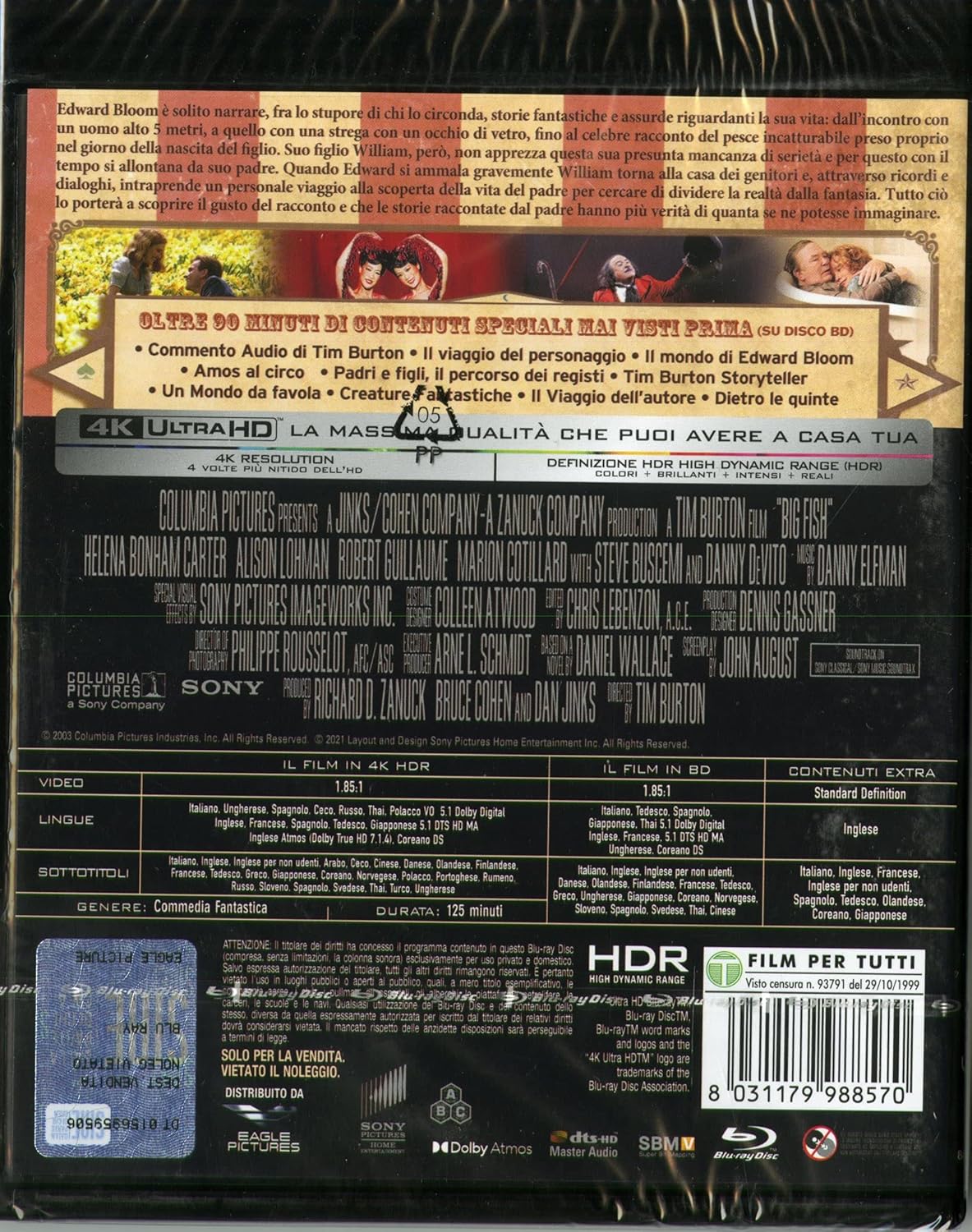 Big Fish - Le Storie Di Una Vita Incredibile (4K Ultra-HD+Blu-ray) + Card Da Collezione