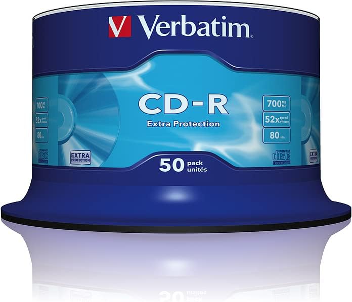 Verbatim 43351 700MB 52x Extra Protection CD-R - 50 Pack Spindle