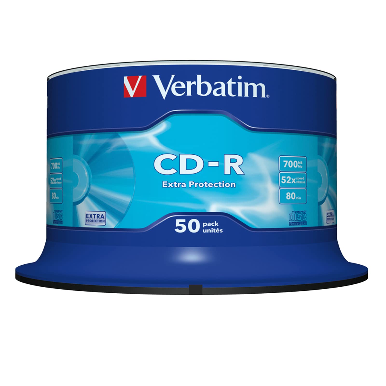 Verbatim 43351 700MB 52x Extra Protection CD-R - 50 Pack Spindle
