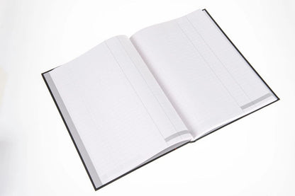 Collins 6424 Ideal Case Bound A4 Double Cash Book 192 Pages, Black