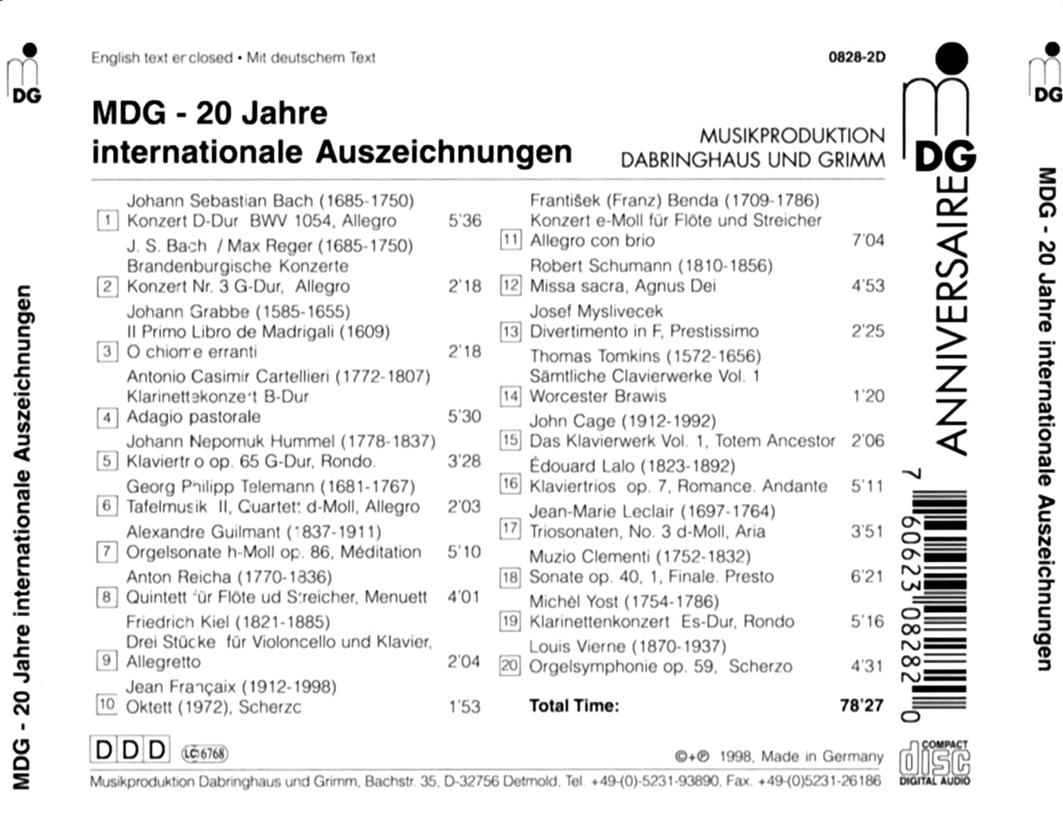 Mdg - 20 Jahre Int. Auszeichn.