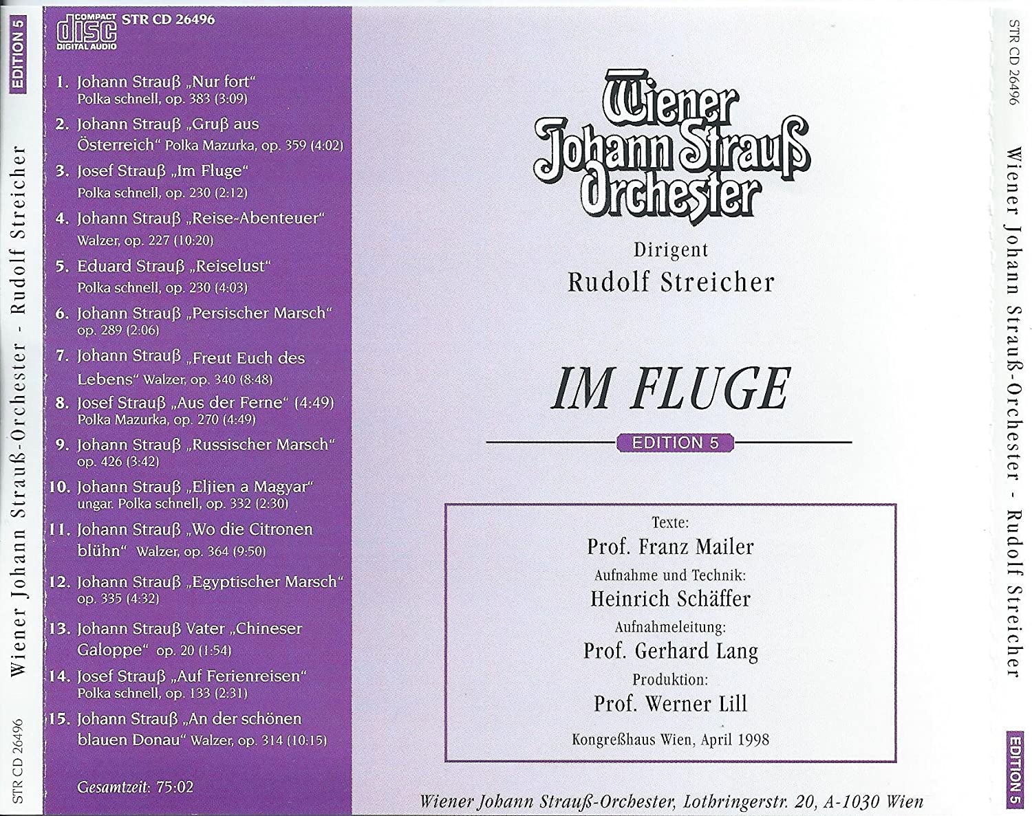 Im Fluge/Walzer/Maersche/Polkas
