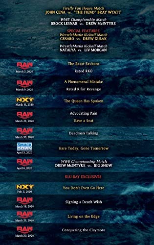 WWE: WRESTLEMANIA 36 ., 1 Blu-ray