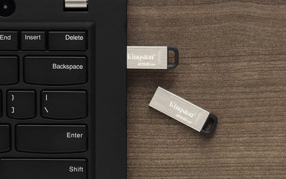 Kingston DataTraveler Kyson USB 3.2 Flash Drive 256GB - Gen 1 with Stylish Capless Metal Case