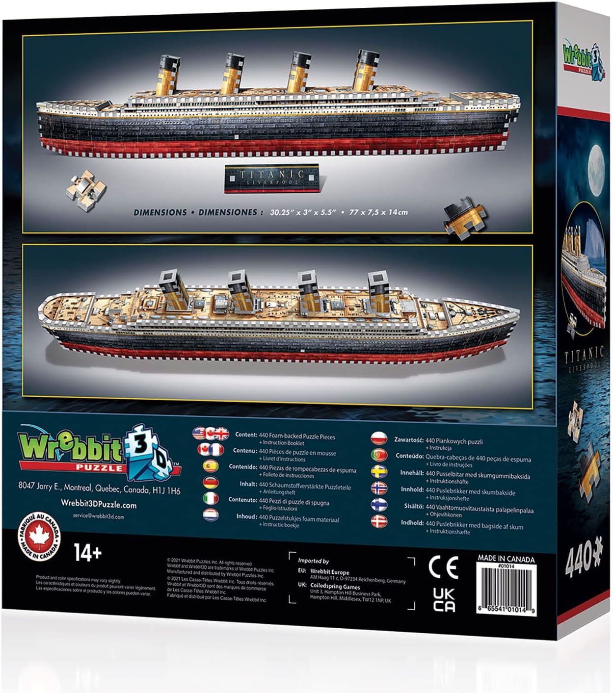 Wrebbit3D | Titanic (440pc) | 3D Puzzle | Ages 12+