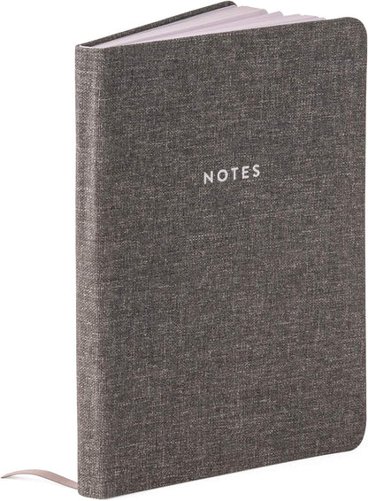 Eccolo 6x8" Flexible Cover Journal Made from Recycled Water Bottles, 256 Recycled Paper Pages, Lined Sheets, A5 Gray