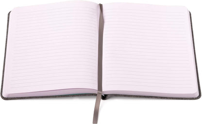 Eccolo 6x8" Flexible Cover Journal Made from Recycled Water Bottles, 256 Recycled Paper Pages, Lined Sheets, A5 Gray