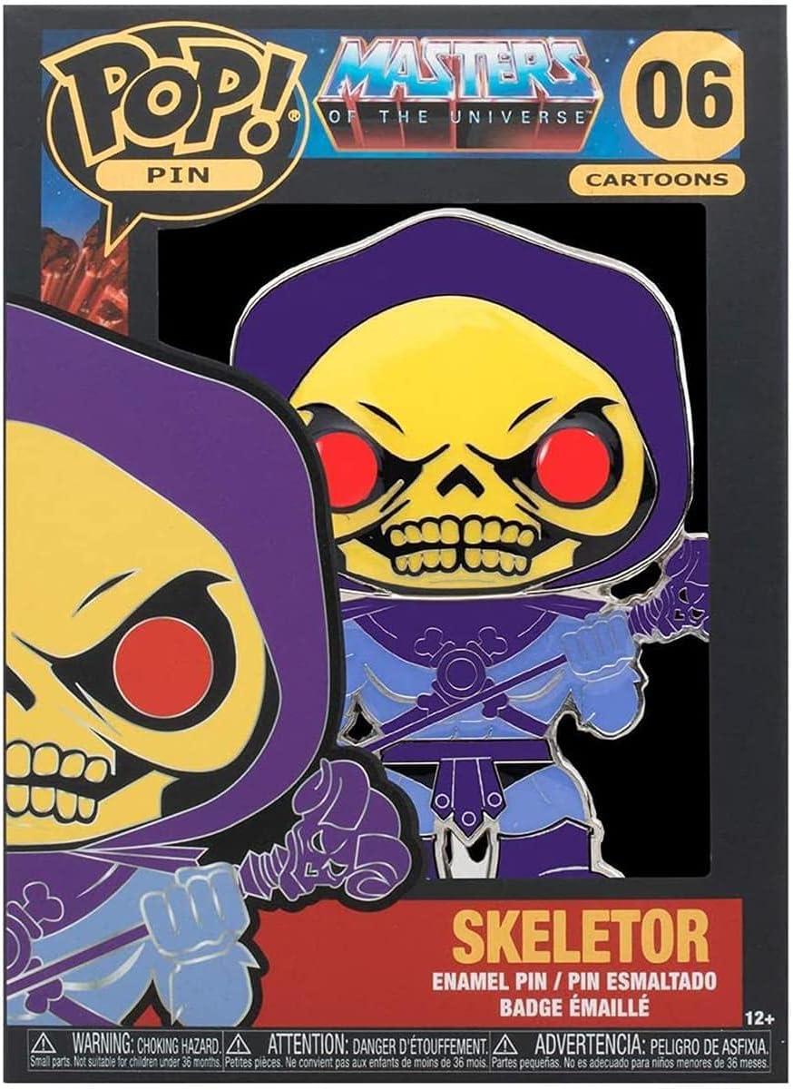 Funko Pop! Pins: Masters of The Universe - Skeletor with Glow in The Dark Eyes Multicolor ,3.75 inches