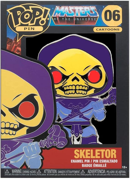 Funko Pop! Pins: Masters of The Universe - Skeletor with Glow in The Dark Eyes Multicolor ,3.75 inches