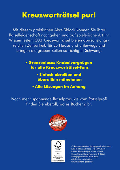 Der dicke Kreuzworträtsel-Block Band 28: 300 knifflige Rätsel für immer und überall