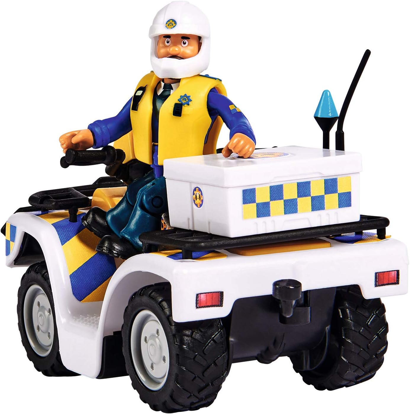 Simba 109251093 Fireman Sam Police Quad with Malcolm Figure, with Accessories, Season 12, from 3 Years
