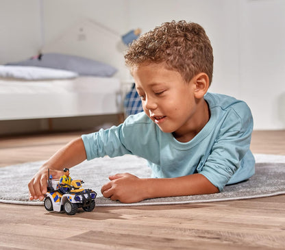 Simba 109251093 Fireman Sam Police Quad with Malcolm Figure, with Accessories, Season 12, from 3 Years