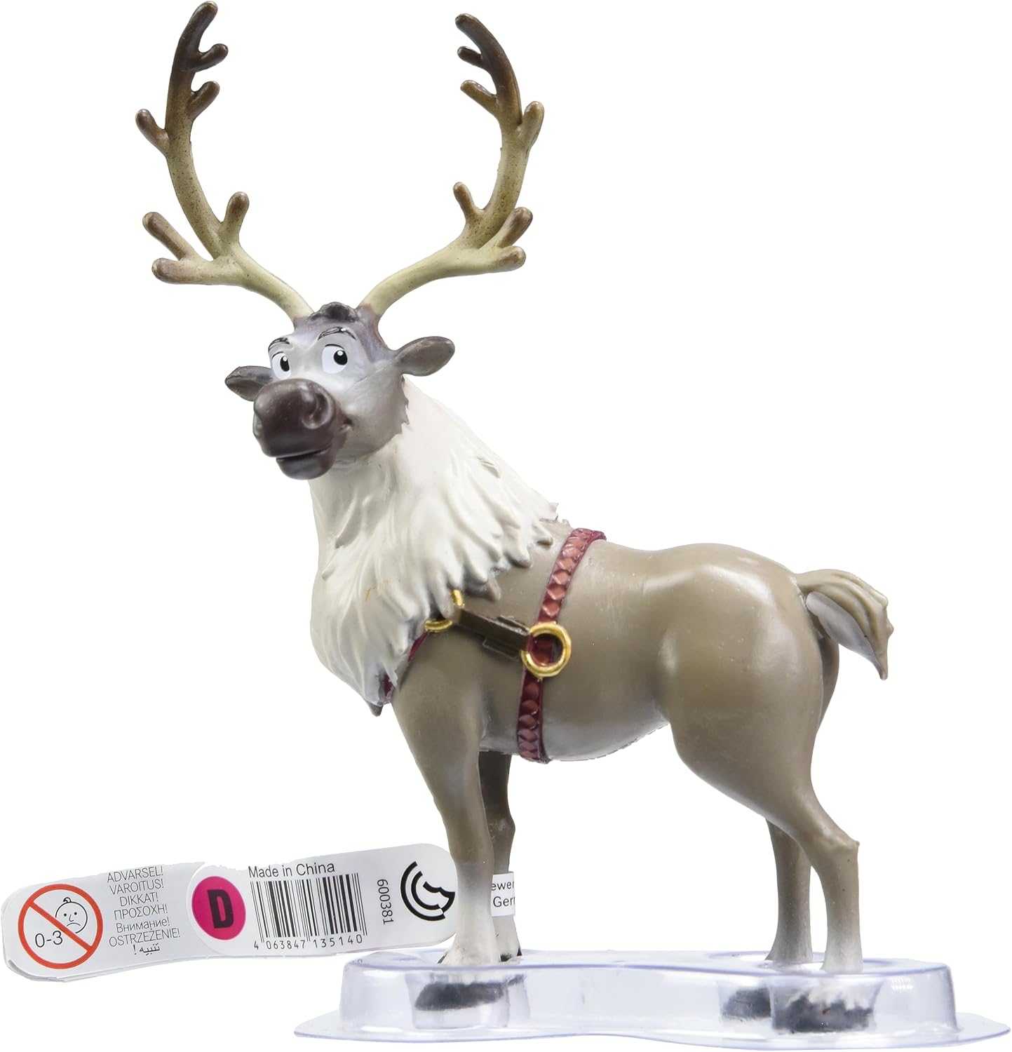 Bullyland 13514 Disney Frozen Walt 2, Sven, Approx. 12 cm Tall, lovingly Hand-Painted Figurine, PVC for Boys and Girls for Imaginative Play, Multicoloured