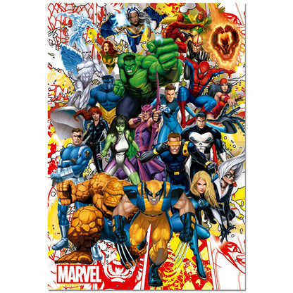 Educa - Puzzle de 500 Piezas para Adultos | Héroes Marvel. Incluye Pegamento Fix Puzzle. A Partir de 11 años (15560