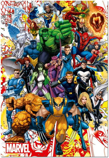 Educa - Puzzle de 500 Piezas para Adultos | Héroes Marvel. Incluye Pegamento Fix Puzzle. A Partir de 11 años (15560