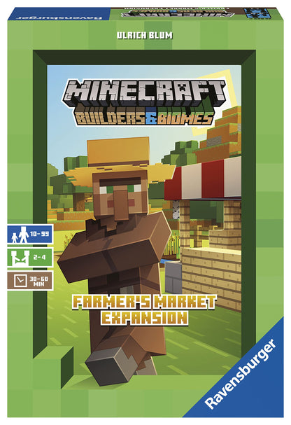 Ravensburger Minecraft Builders & Biomes Farmer's Market Expansion Pack - Strategy Board Game for Kids Age 10 Years Up (Requires Base Game