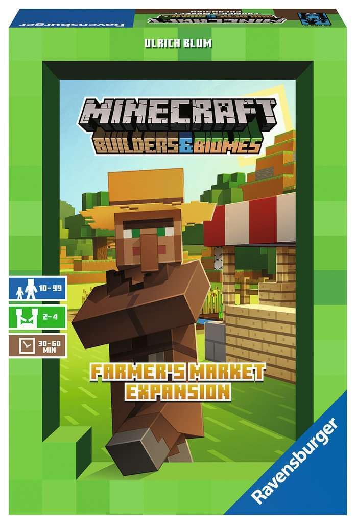 Ravensburger Minecraft Builders & Biomes Farmer's Market Expansion Pack - Strategy Board Game for Kids Age 10 Years Up (Requires Base Game
