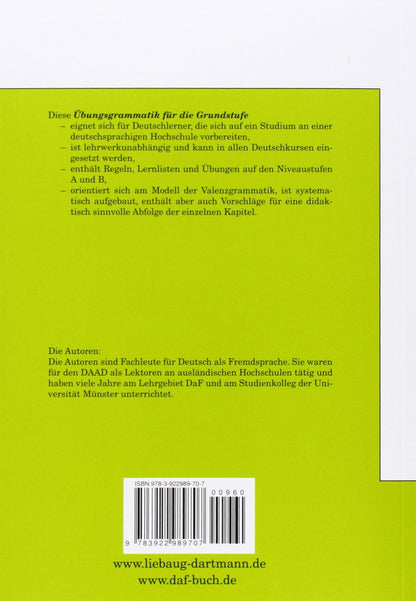Übungsgrammatik für die Grundstufe: Arbeitsheft. Regeln, Listen, Übungen. Niveau A2 - B2. Deutsch als Fremdsprache